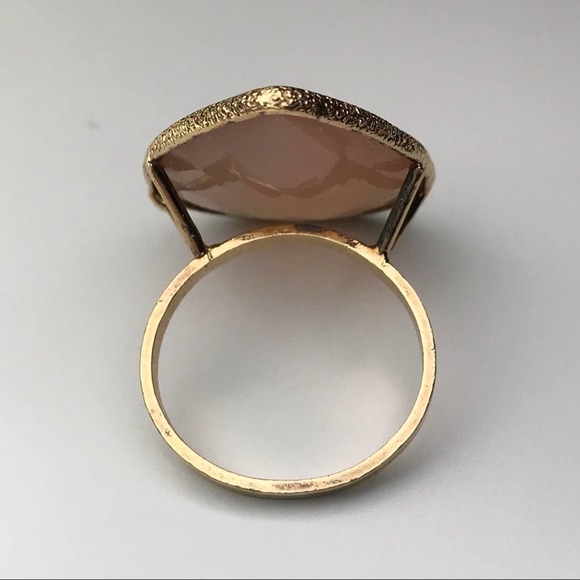 Jacmel Mauritius 925 Gold Tone Sterling Silver Semi Precious Faceted Size 8 - Picture 11 of 15